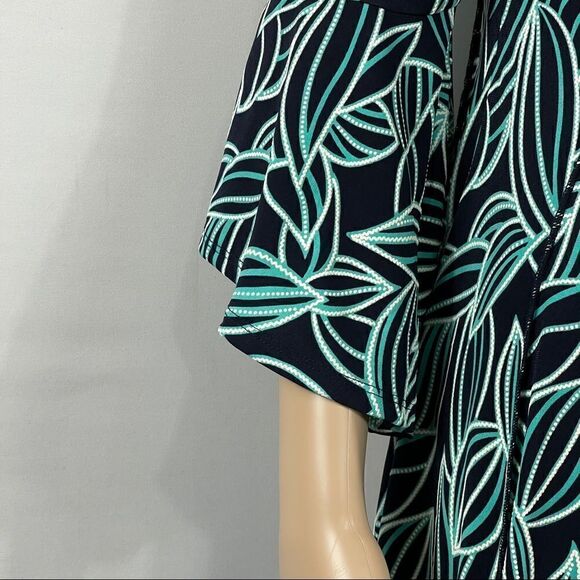 Cato Bell  Sleeve Leaf Pattern Women's Dress - Picture 6 of 11